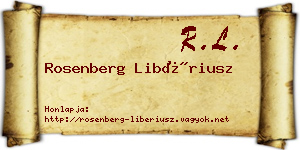 Rosenberg Libériusz névjegykártya